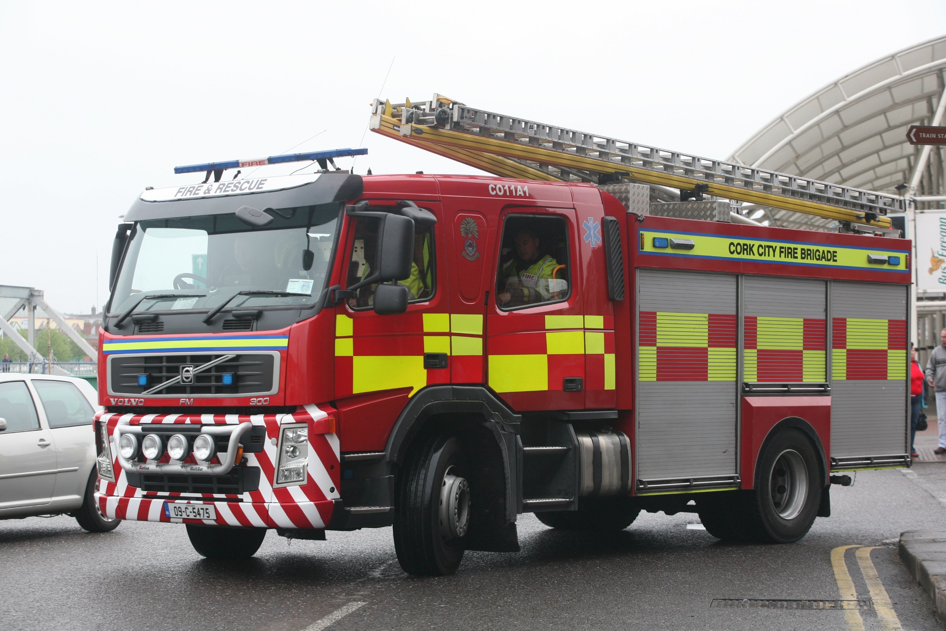 Gardaí and Emergency Services at Scene of House Fire in Innishannon