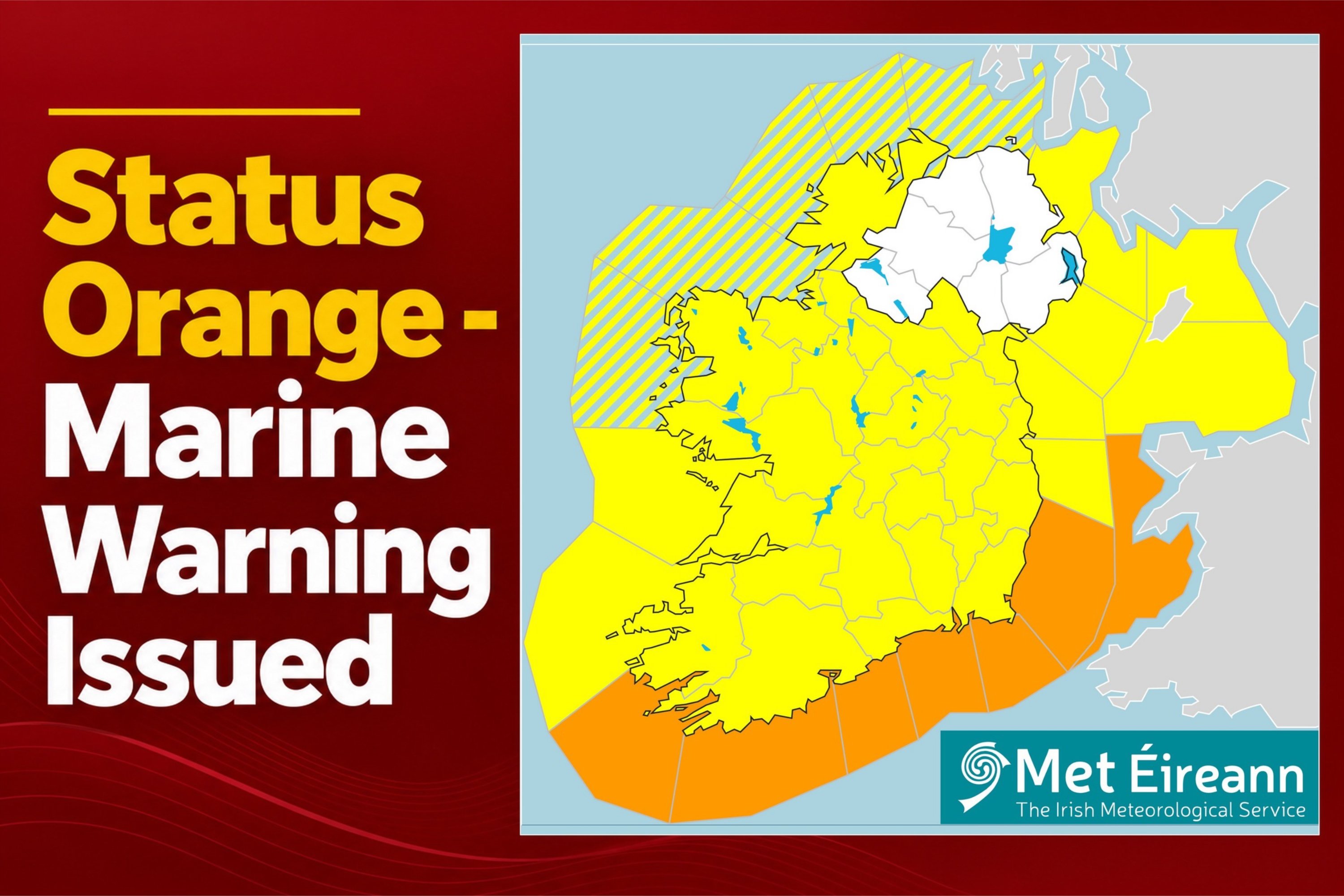 Orange Marine Storm Warning Issued for Storm Austen as Met Éireann Outlines Forecast