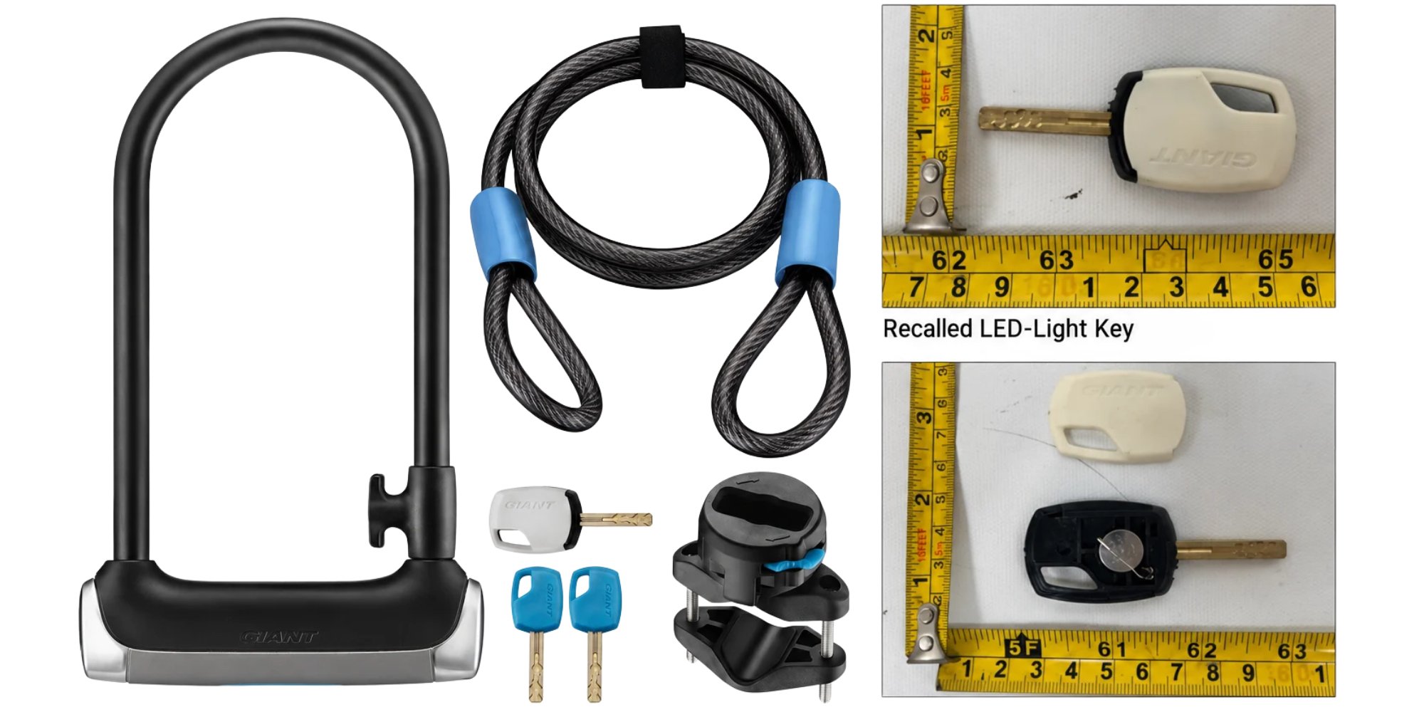 Giant Recalls Bike Lock LED Keys Over Battery Risk